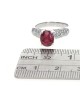 Ruby and Diamond Engagement Ring in White Gold